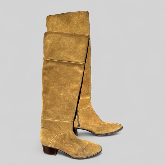 Tommy Hilfiger Gianna yellow mustard suede boots - Picture 1 of 10